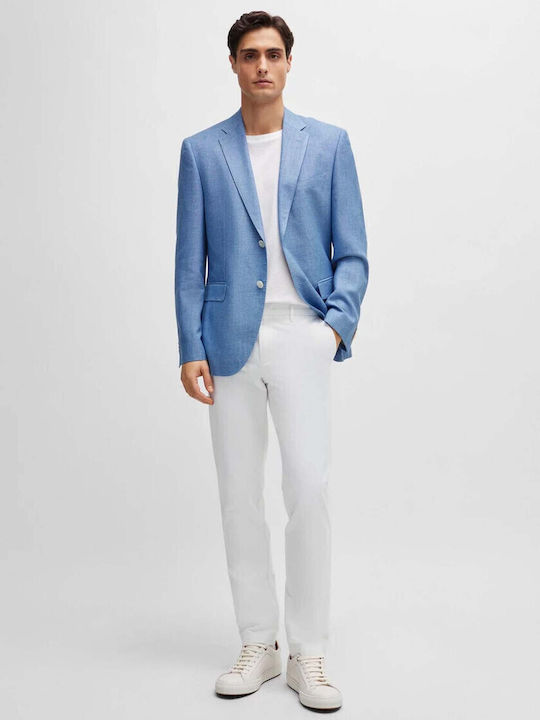 Kaito1 Pantaloni Chino Elastic cu Croială Slim White