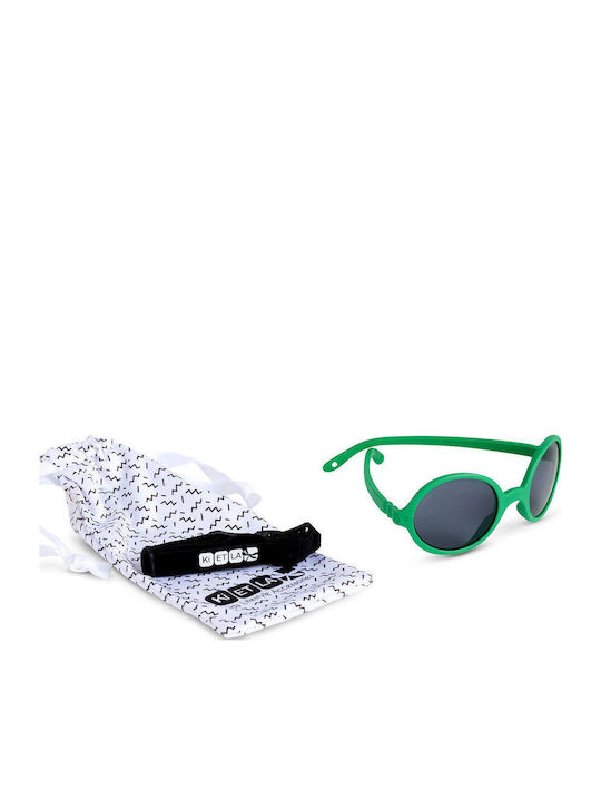 KiETLA Rozz Unbreakable Round Kids Sunglasses Green for 2-4 Years
