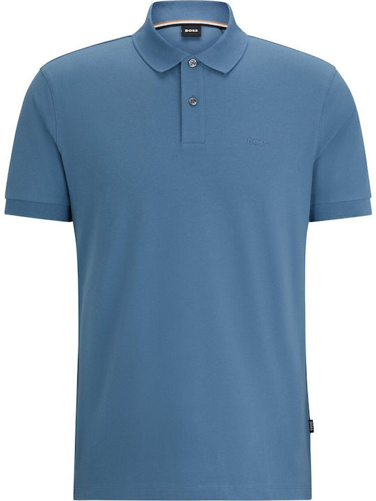 Pallas Polo Bluza Tricou Cu Mânecă Scurtă Albastră