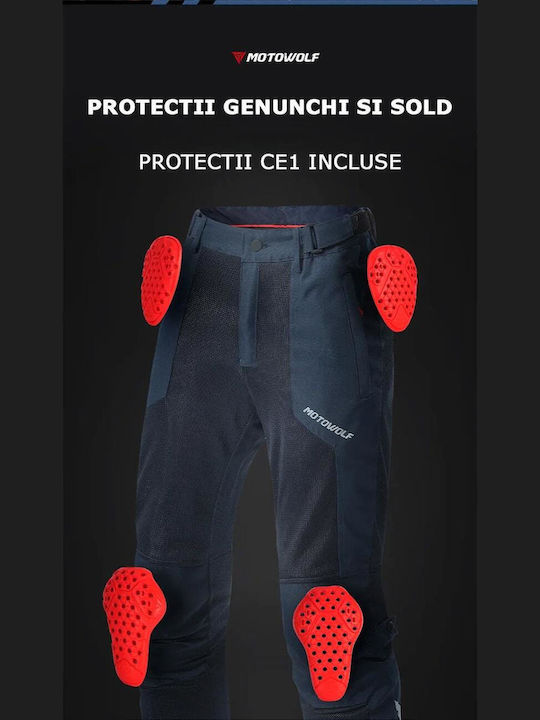 Motowolf Herren Sommer Reithosen Blau