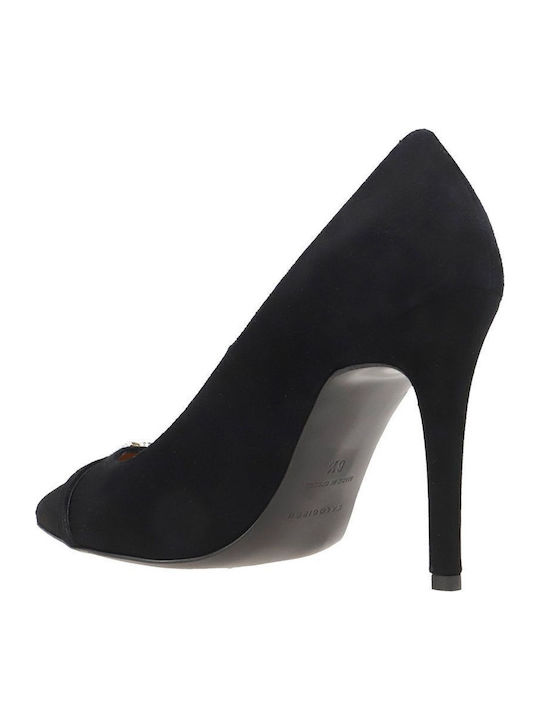 Suede Γόβες Μαύρες