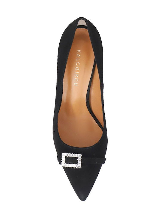 Suede Γόβες Μαύρες