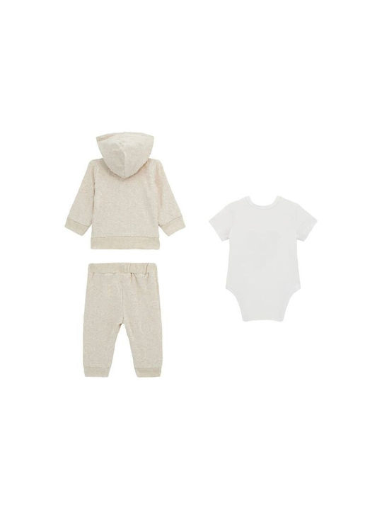 Guess Set Baby Strampler Ecru