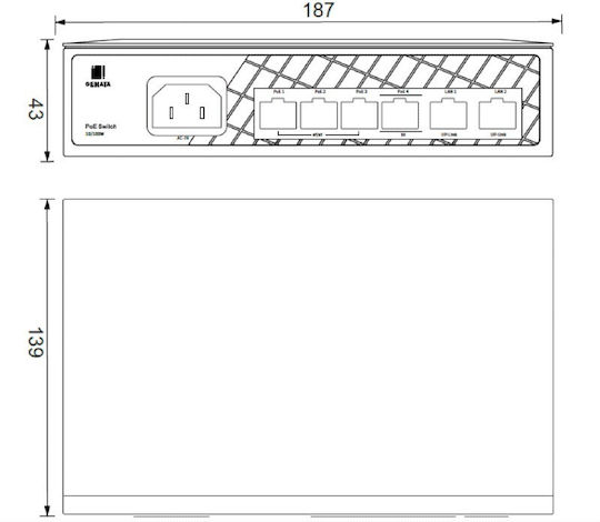 Conexpro Conexpro GNT-P9206EA Unmanaged L2 PoE+ Switch με 6 Θύρες Ethernet