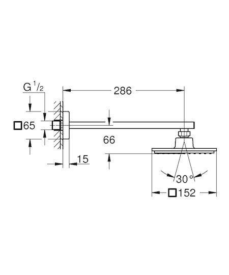 Grohe Head Капаче за душ 28.6см 28.6x28.6см Grohe Head Капаче за душ 28.6см 28.6x28.6см