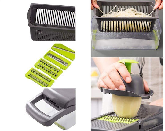 Premium Grater for Fruits & Vegetables Made of Stainless Steel with Container