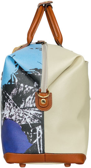 Andy Warhol X Bric's Travel Bag 55x32x20cm Coloured Flowers Cream