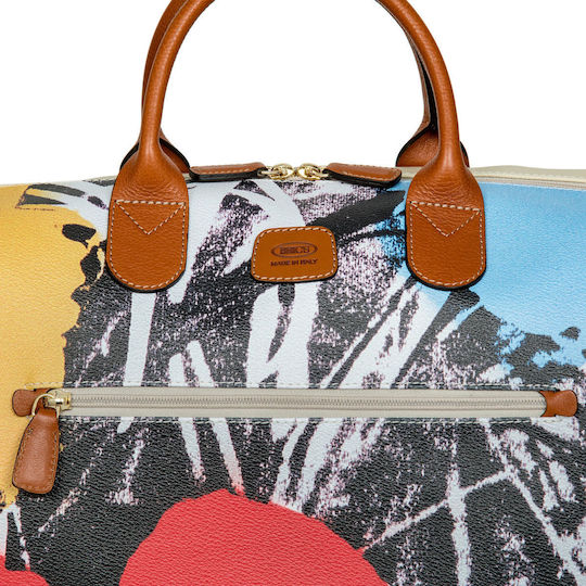 Andy Warhol X Bric's Travel Bag 55x32x20cm Coloured Flowers Cream