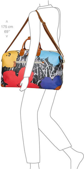 Andy Warhol X Bric's Travel Bag 55x32x20cm Coloured Flowers Cream
