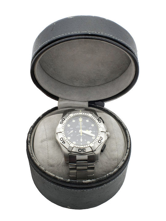 TAG Heuer Ανδρικό Ρολόι Μπαταρίας με Ασημί Μεταλλικό Μπρασελέ