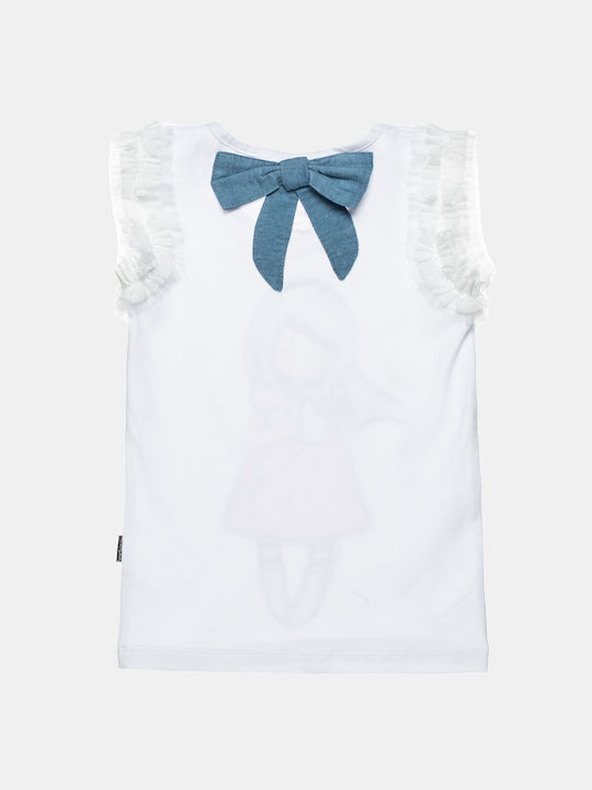 Alouette Kids Blouse Sleeveless White