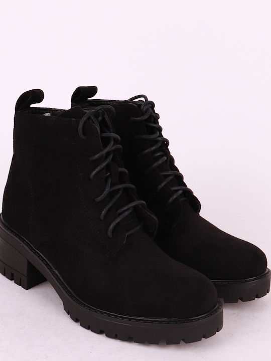 Alta Moda Suede Women's Ankle Boots Black