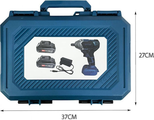 Bisutime Μπουλονόκλειδο Μπαταρίας 48V 2x5Ah