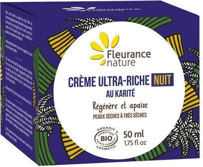 Fleurance Nature - Shea Butter Нощен Крем с Богата Текстура 50мл