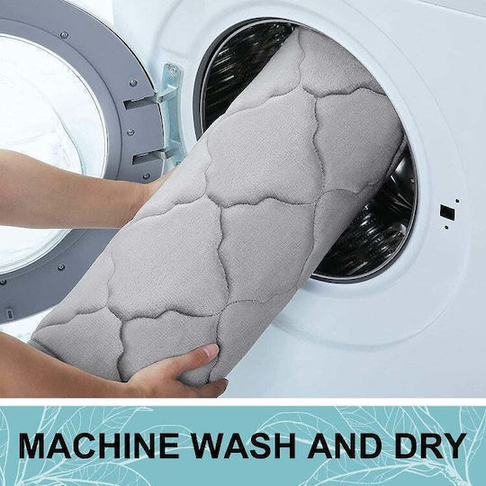 Non-Slip Bath Mat Microfiber Grey 50x40cm