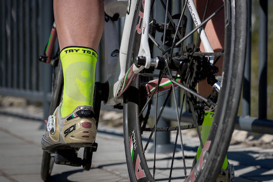 Try to Fly Fahrradsocken Gelbe