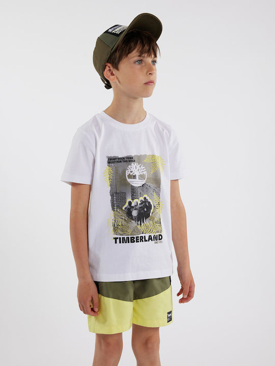 Timberland Kids Swimwear Swim Shorts Khaki and yellow