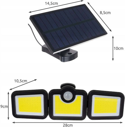 Straßen-Solarleuchte 120W mit Bewegungssensor, Fotokontakt und Fernbedienung IP67