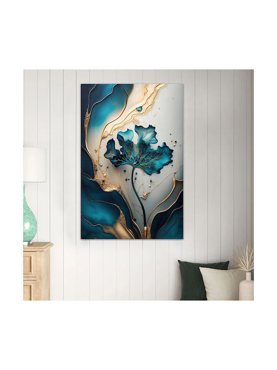 Megapap Emerald Flower Painting on Canvas 70x100cm