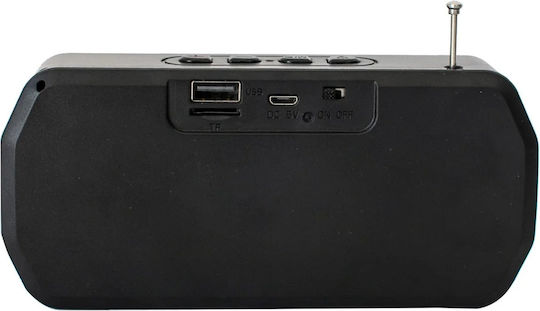 Kimiso KMS-05A Ηχείο Bluetooth 5W με Ραδιόφωνο και Διάρκεια Μπαταρίας έως 3 ώρες Μαύρο