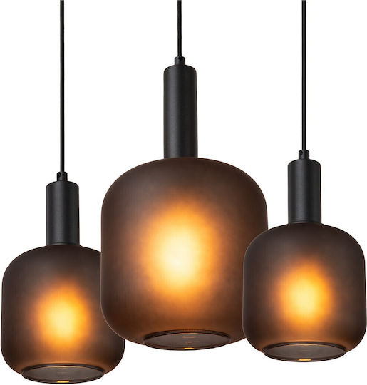 Lucide Lightning Κρεμαστό Φωτιστικό Μαύρο για 7 Λαμπτήρες E27