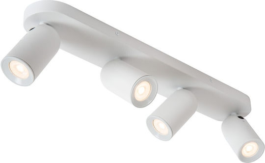 Lucide Lightning Spot with 4 Lights and with Socket GU10 in White Color