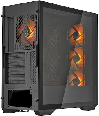 Cougar Uniface RGB Midi Tower Computer Case with Window Panel Black