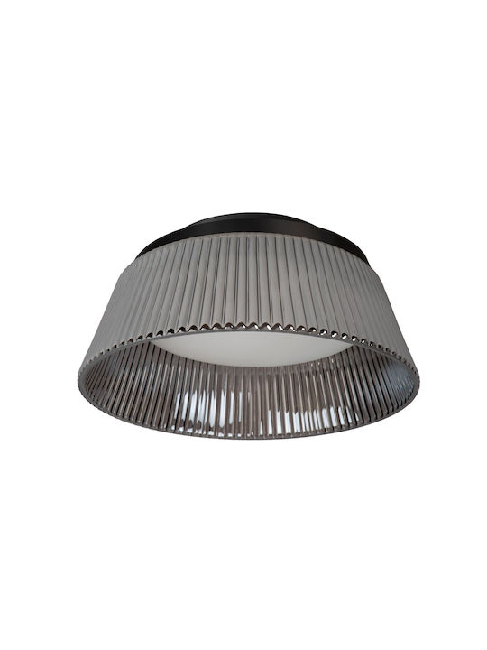 Lucide Lightning Glass Ceiling Light with Integrated LED Gray