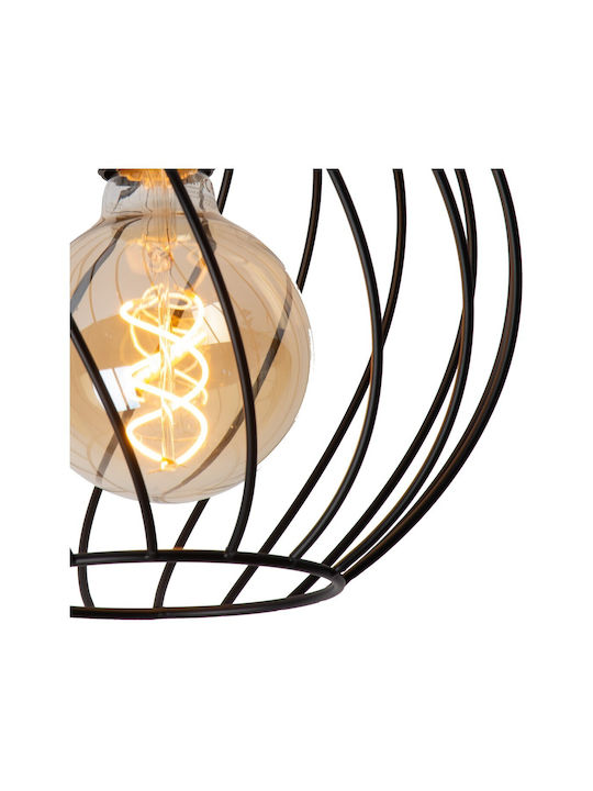 Lucide Lightning Πλαφονιέρα Οροφής Μαύρη με Ντουί E27