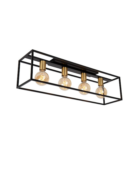 Lucide Lightning Ceiling Mount Light Black with Socket E27