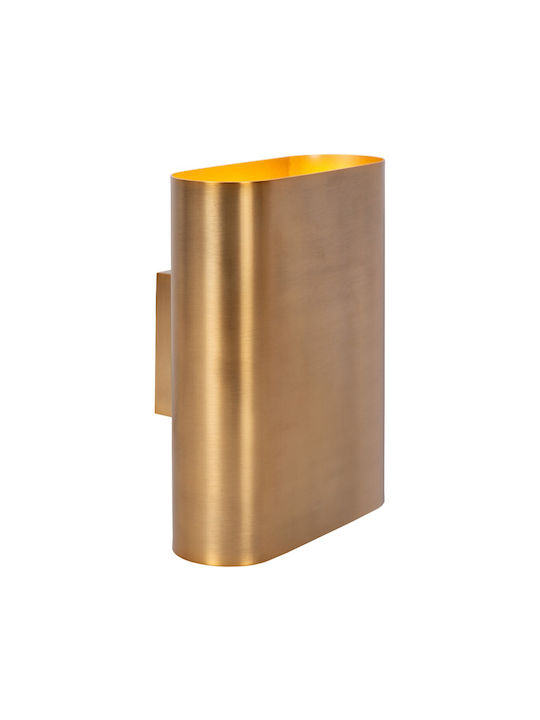 Lucide Lightning Μοντέρνο Φωτιστικό Τοίχου με Ντουί E14 Χρυσό 8x8x20εκ.