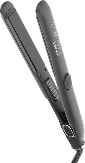 Professionelles Haarglätteisen Gamma+ Keratin Glory Schwarz