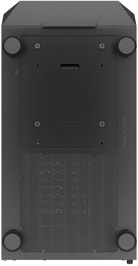 Krux Orona Gaming Midi-Turm Computergehäuse mit Seitenfenster Schwarz