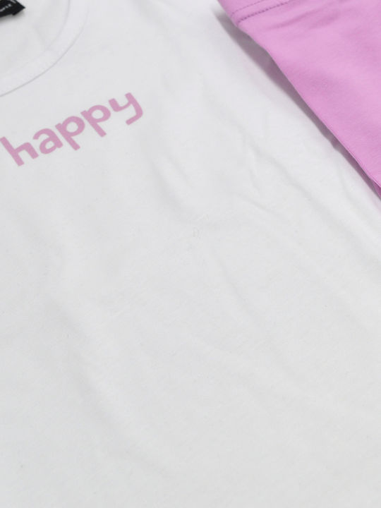 Prod Set Summer 2pcs White/Pink Be Happy