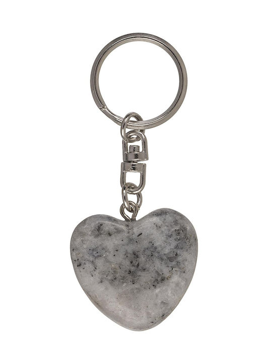 Herz Schlüsselanhänger Sorgenstein Bunter Stein/Metall 3cm In Verschiedenen Farben
