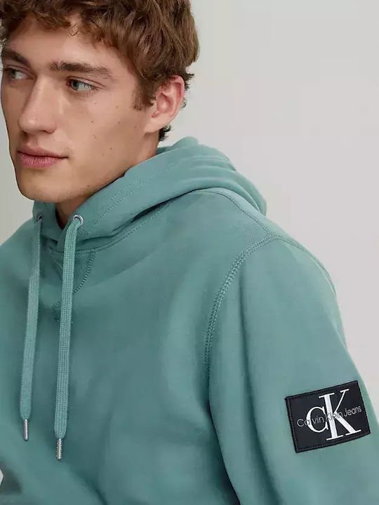 Calvin Klein Ανδρικό Φούτερ με Κουκούλα και Τσέπες Μπλε