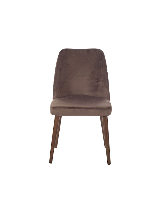 Tuktu Dining Room Velvet Chair Coffee 50x55x88cm