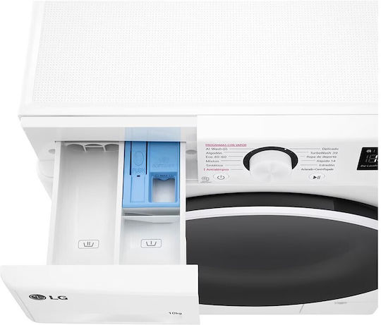 LG Пералня 10кг с Парна Технология 1400 Оборота TurboWash F4R5010TSWW
