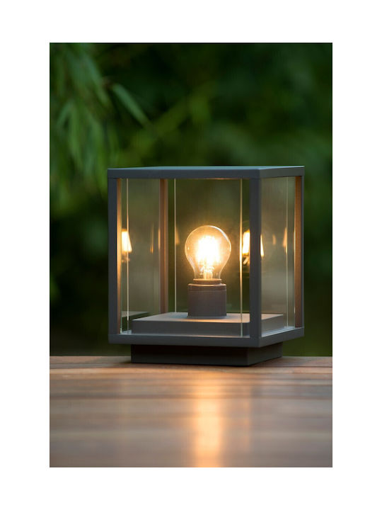 Lucide Lightning Επιτραπέζιo Φωτιστικό Εξωτερικού Χώρου 60W IP54 για Ντουί E27 Γκρι