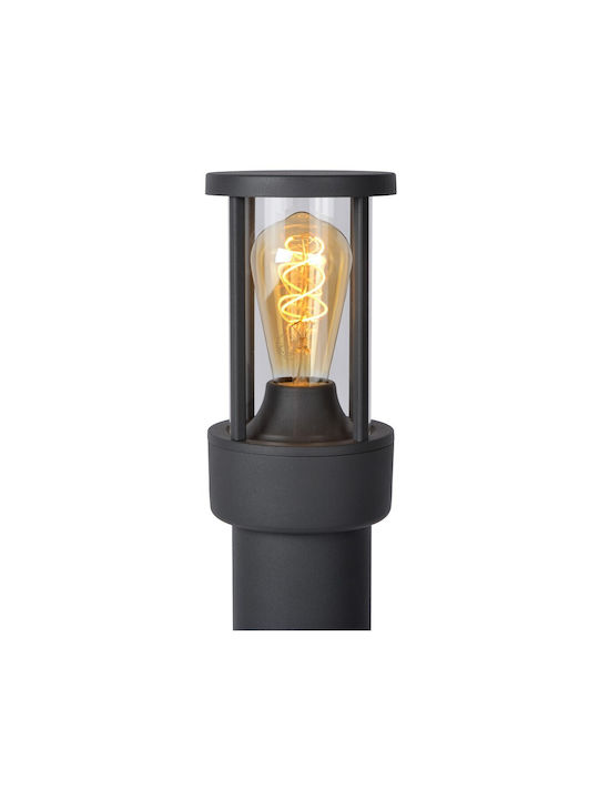 Lucide Lightning Φωτιστικό Κολωνάκι Εξωτερικού Χώρου 15W IP44 για Ντουί E27 Γκρι