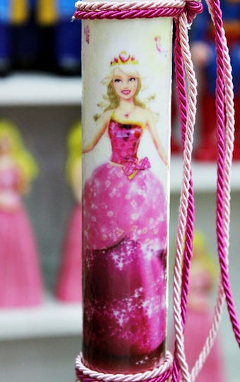 Easter Candle Round Barbie 25pcs