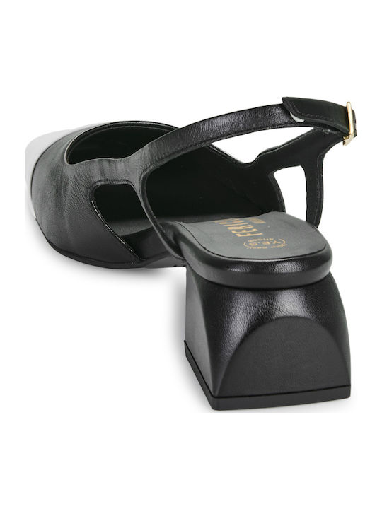 Leder Pumps Schwarz