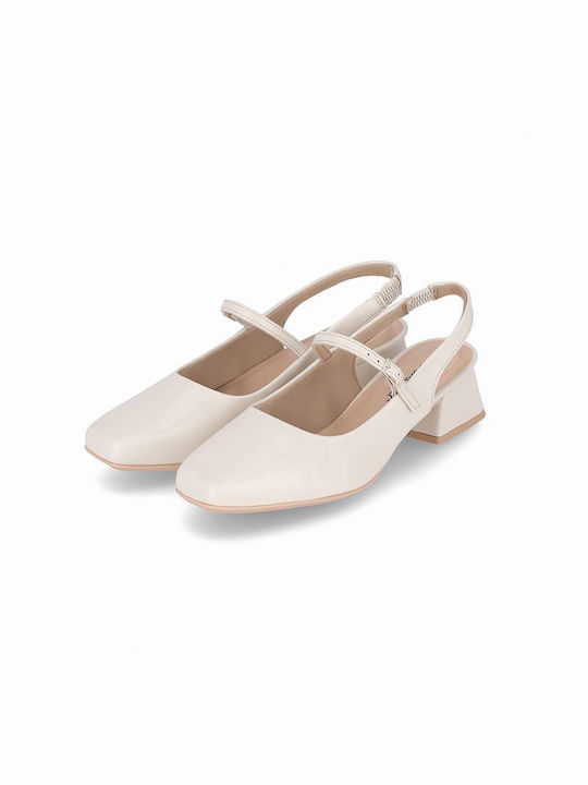 Piccadilly Anatomic Synthetic Leather White Low Heels