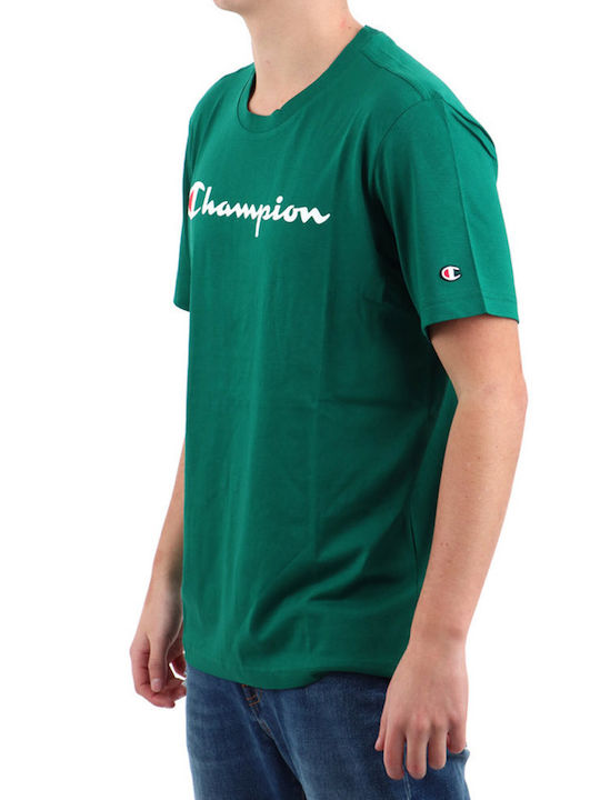 Champion T-shirt Bărbătesc cu Mânecă Scurtă Verde