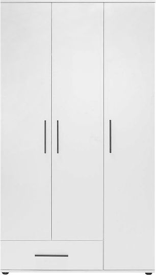 Triple Door Wardrobe Bianco White 103x52x187cm