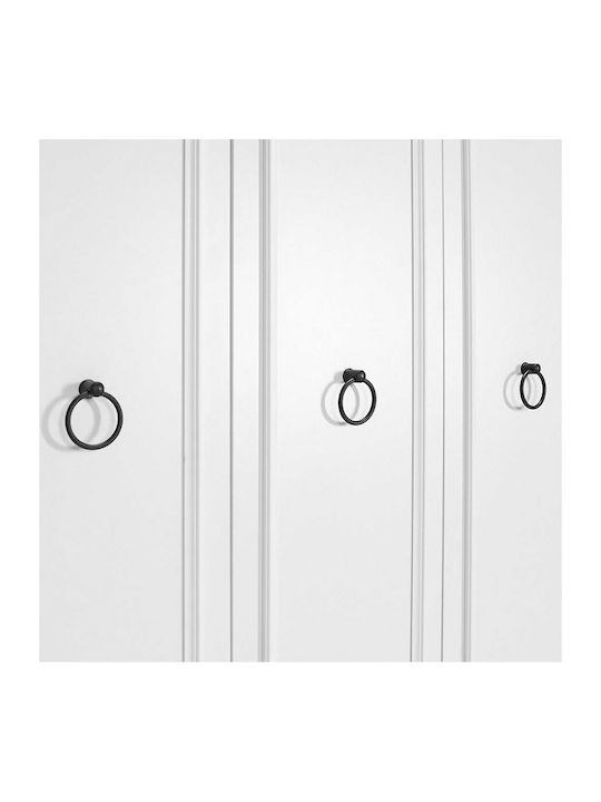 Тройна врата Гардероб Hampton Бял 103x52x185см