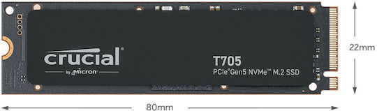 Crucial T705 SSD 2TB τύπου M.2 με σύνδεση PCI Express 5.0 (PS5 Compatible) CT2000T705SSD3