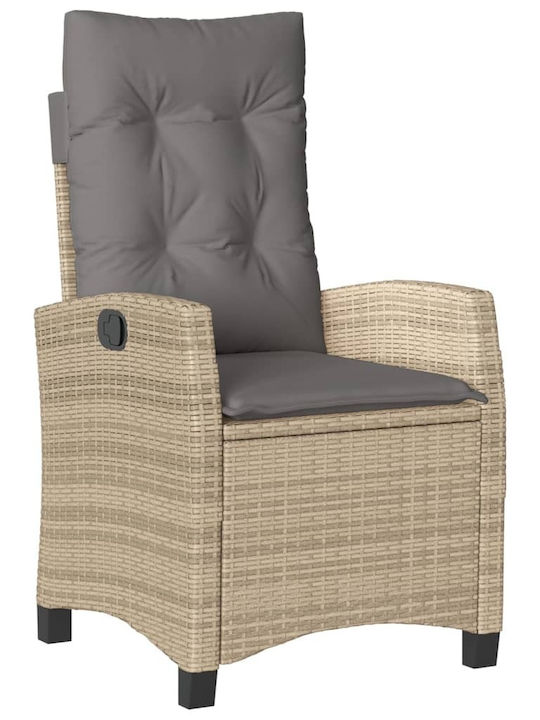 Bistro Living Room Set for Small Outdoor Spaces 3 Pieces Mixed Beige with Pillows