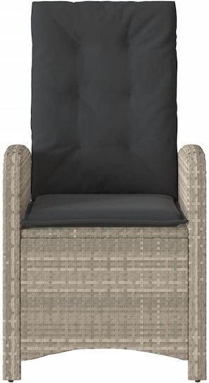 Bistro Living Room Set for Small Outdoor Spaces 3 Pieces Light Gray with Pillows