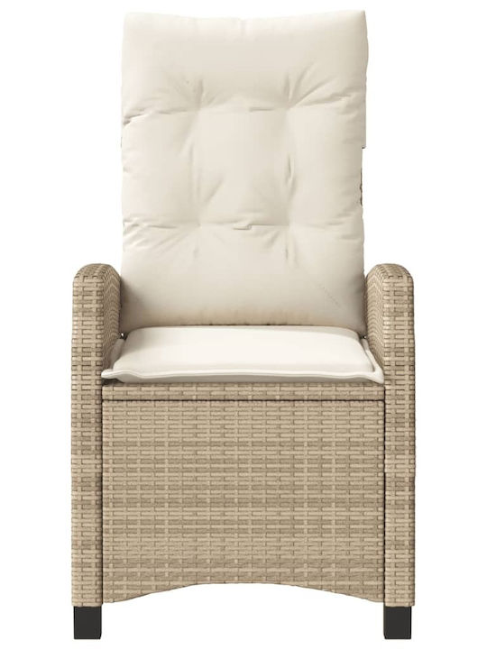 Bistro Garden & Outdoor Furniture Set for Small Outdoor Spaces 3 Pieces Beige with Pillows